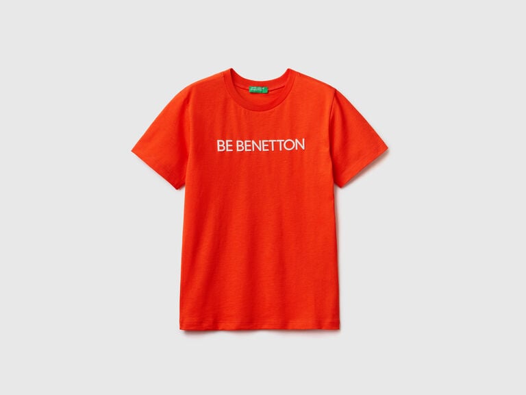 (image for) benetton united colors T-shirt 100% cotone bio con logo nuova collezione benetton